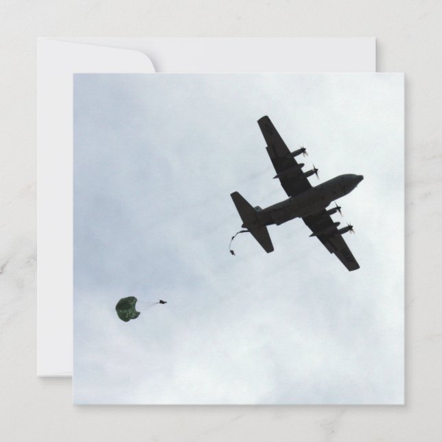 Parachute Drop EC-130H Compass Call Einladung (Vorderseite)