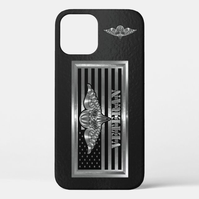 Parachute Rigger Veteran Stahlflagge Case-Mate iPhone Hülle (Rückseite)