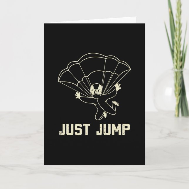 Parachuting Just Jump Karte (Vorderseite)