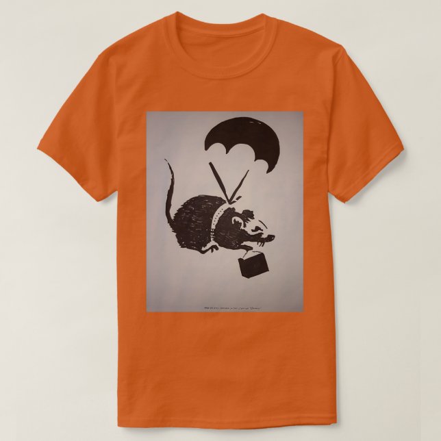 Parachuting Rat T-Shirt (Design vorne)