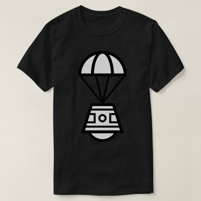 Parachuting Space Capsule Icon T-Shirt (Design vorne)