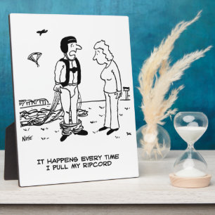 Parachutist-Hosen fallen ab - Funny Fotoplatte