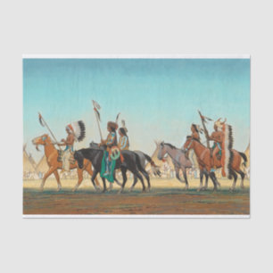 Parade der Krieger von Maynard Dixon Seidenpapier