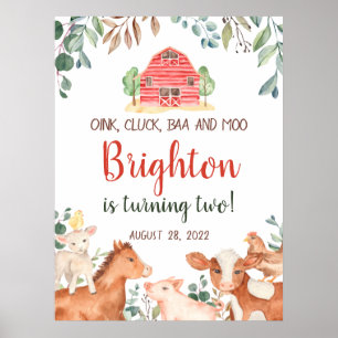 Parade Landtiere Begrüßung Geburtstagspender Poster