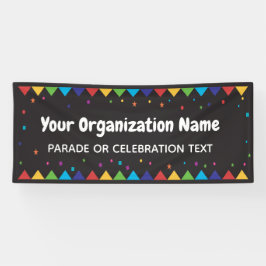 Parade oder Feiern mit bunten Konfetti Banner
