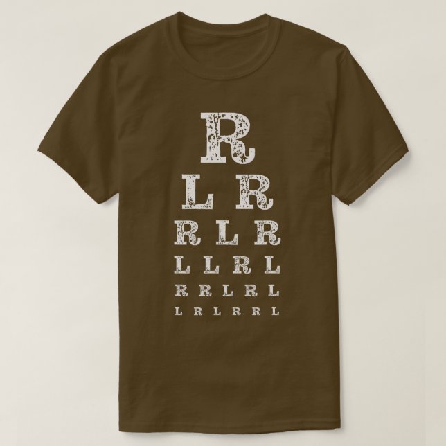 Paradiddle trommel Majors Drummer Eye Chart T-Shirt (Design vorne)