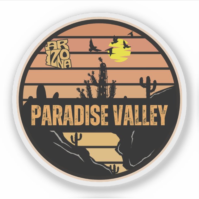 Paradies, Arizona Aufkleber (Vorderseite)