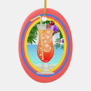 Paradies-Cocktail Keramik Ornament