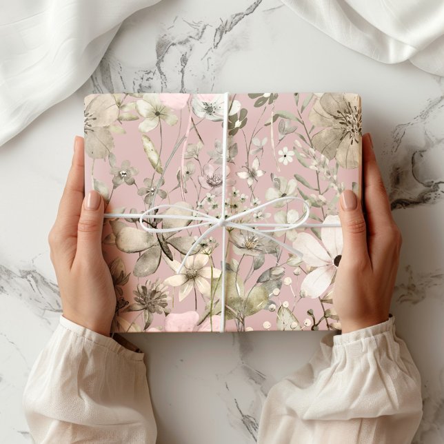 Paradies der Blume, blasskastanienhaltig - Maßstab Geschenkpapier (Von Creator hochgeladen)