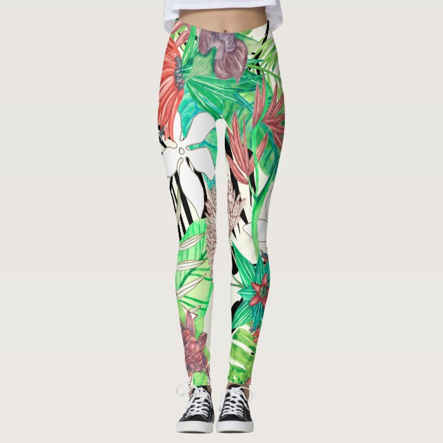 Paradies der Flora II Leggings (Vorderseite)