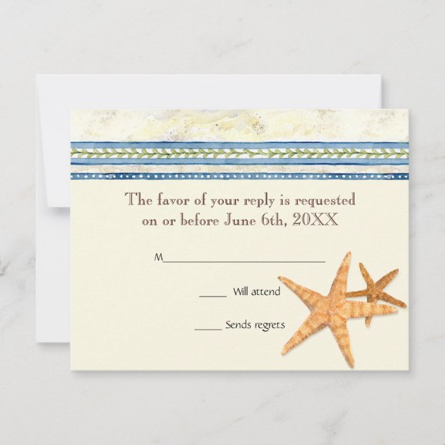 Paradies der tropischen Muschel - UAWG-Karten RSVP Karte (Vorderseite)