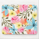 Paradies Floral Print Mousepad<br><div class="desc">Handgemalt tropisches Blumendesign von Shelby Allison.</div>