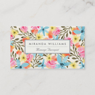 Paradies Floral Print Visitenkarte