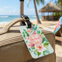 Paradies Floral Wasserfarben Monogramm