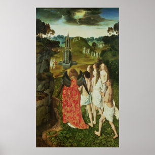 Paradies für den symbolischen Brunnen Poster