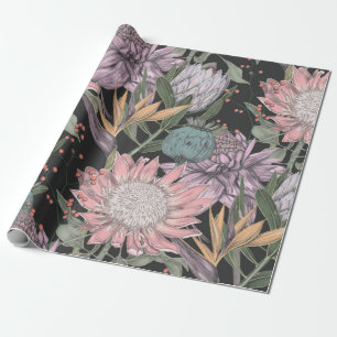 Paradies für nahtlose tropische Blume, Geschenkpapier
