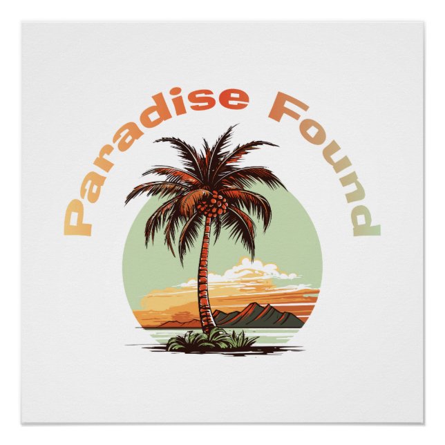 Paradies gefunden poster (Vorderseite)