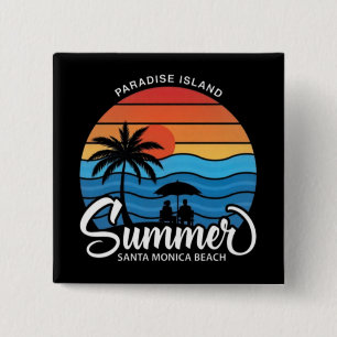 Paradies-Insel Santa Monica Beach-35307 Button
