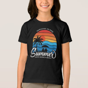 Paradies-Insel Santa Monica Beach-35307 Tri-Blend Shirt