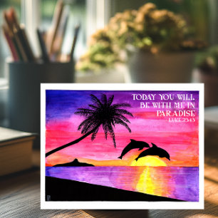 Paradies Inspiration Postkarte