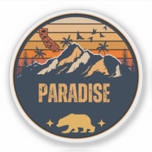 Paradies, Kalifornien Aufkleber