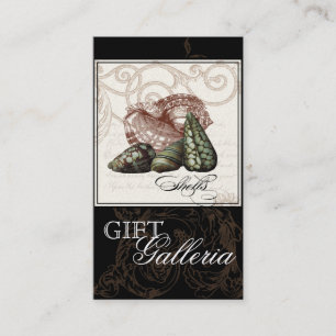 Paradies-Muschel-schwarze Creme - Visitenkarte