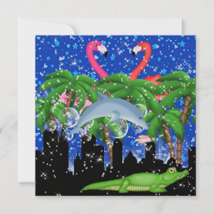 Paradies-Party in den Art-hellen Lichtern - SRF Einladung