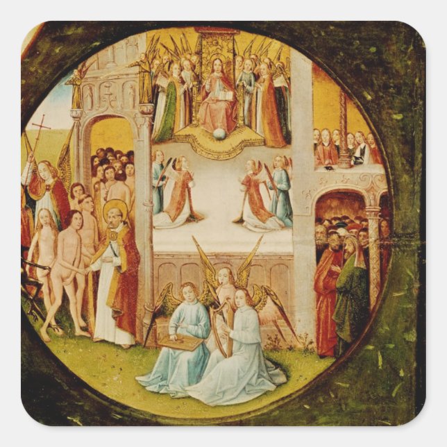 Paradies Quadratischer Aufkleber (Vorderseite)