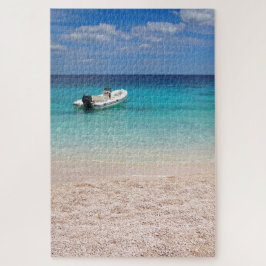 Paradies - Schnellboot im blauen Meer Puzzle