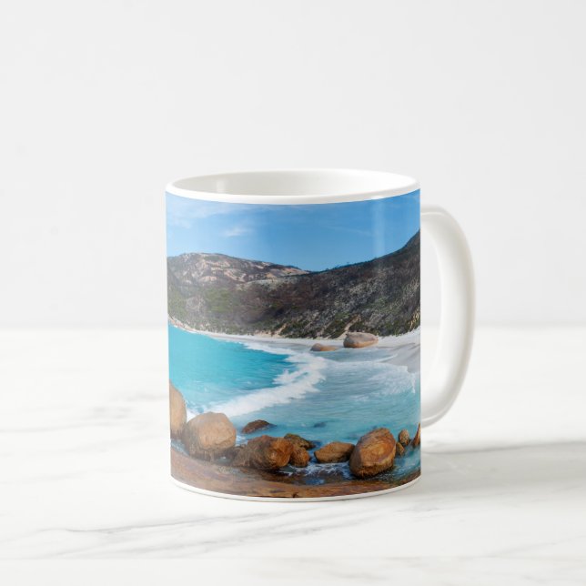 Paradies; schöner Strand in Australien Kaffeetasse (VorderseiteRechts)