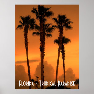 Paradies-Sonnenuntergang-Plakat-Fotografie Florida Poster