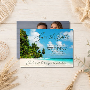 Paradies Strand Ziel Hochzeitsfoto Save The Date