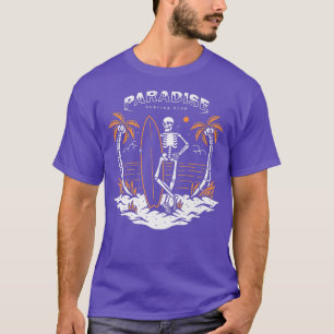 Paradies Surfen Skelett T-Shirt