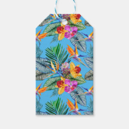 Paradies- und Orchideengarten Sommerblauer Garten Geschenkanhänger
