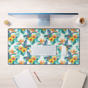 Paradies- und Orchideenvogel Schreibtischunterlage