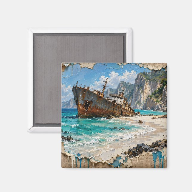 Paradies und Rost Magnet (Vorderseite/Rückseite)