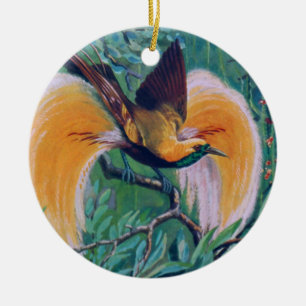 Paradies-Vogelzauberer Keramikornament
