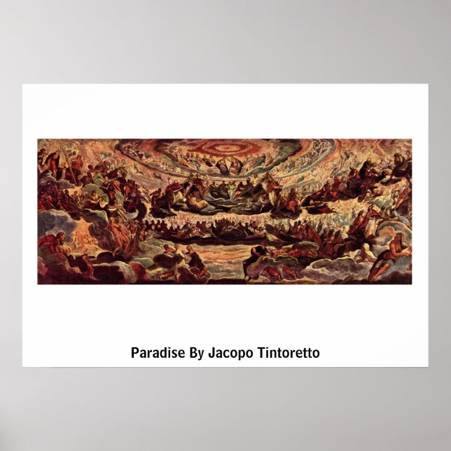 Paradies von Jacopo Tintoretto Poster (Vorne)