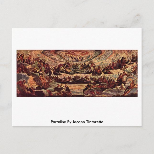 Paradies von Jacopo Tintoretto Postkarte (Vorderseite)