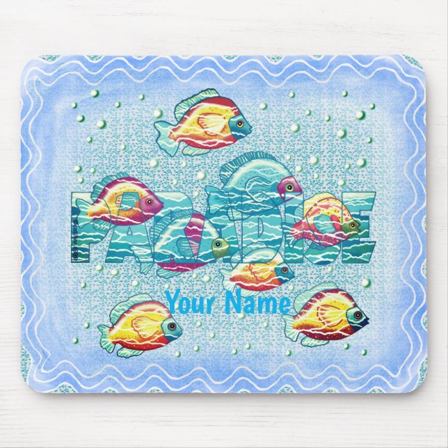 Paradiesfisch Mousepad (Vorne)