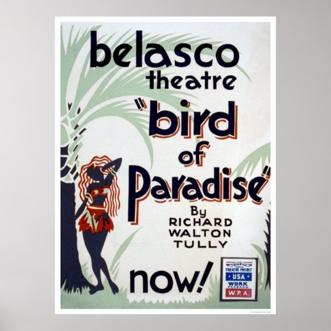 Paradiesvogel 1939 WPA Poster (Vorne)