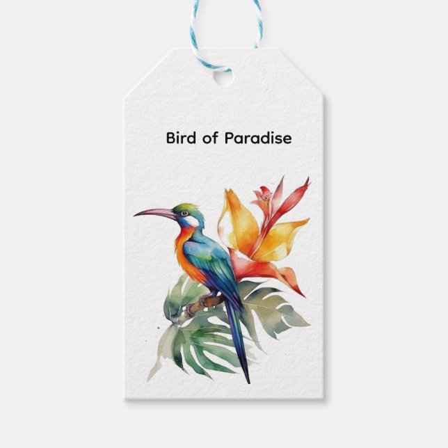 Paradiesvogel, anpassbar geschenkanhänger (Vorderseite)