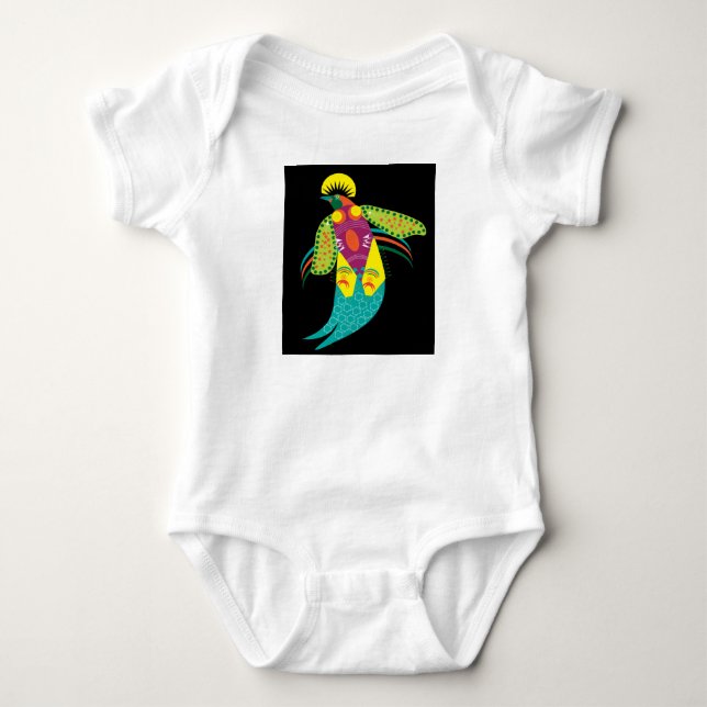 Paradiesvogel Baby Strampler (Vorderseite)