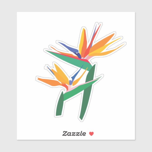 Paradiesvogel-Blumen-Aufkleber Aufkleber (Blatt)