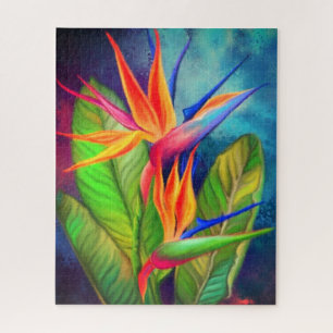 Paradiesvogel-Blumen-Puzzle - Malerei Puzzle