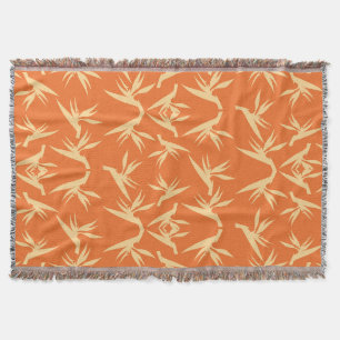 Paradiesvogel-Blumen-Stoffdruck Decke