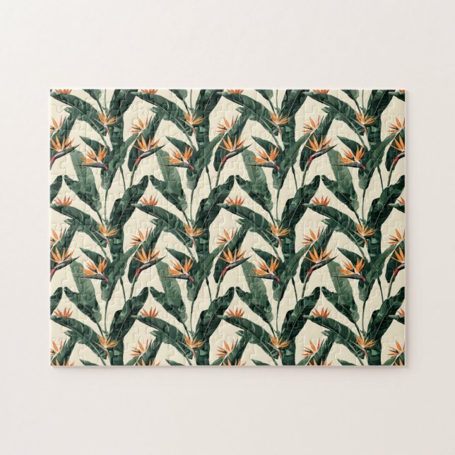 Paradiesvogel-Botanikmuster Puzzle (Horizontal)
