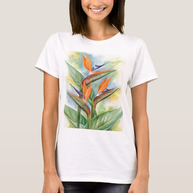 Paradiesvogel die Blumen-Kunst - multi T-Shirt (Vorderseite)