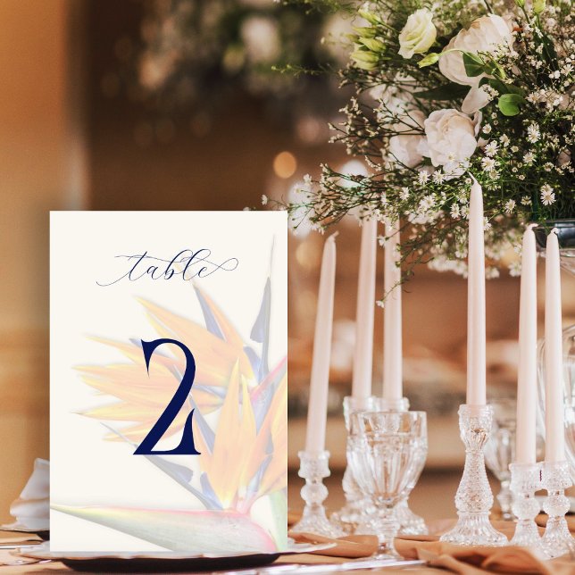 Paradiesvogel Doppelseitige Tischnummer (Von Creator hochgeladen)