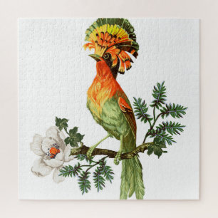 Paradiesvögel: Exotischer floraler Hintergrund Puzzle